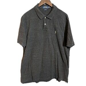 Polo Ralph Lauren Classic Fit Polo Shirt XL‎ Gray Normcore Preppy Casual Knit